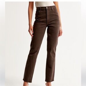 Abercrombie & Fitch High Rise Brown Jeans